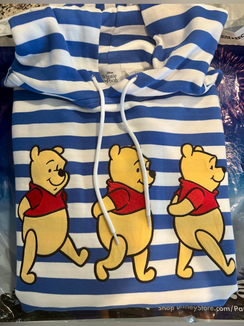 Disney World Resort Winnie the Pooh striped hoodie